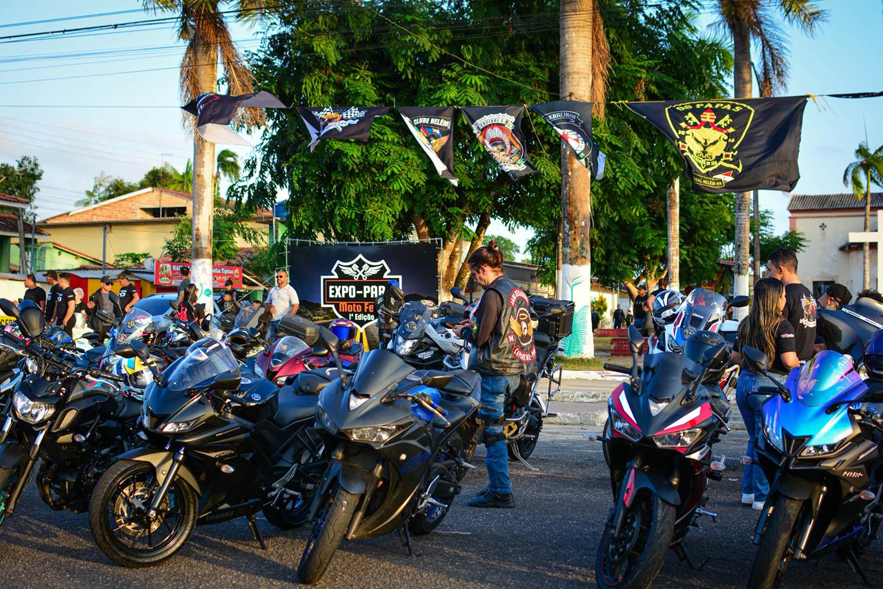 Primeira edição do Expo-Pará Moto Route com centenas de motos enfileiradas